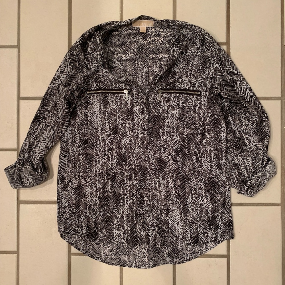 Michael Kors Snakeskin Print Blouse